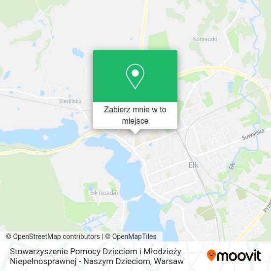 Mapa Stowarzyszenie Pomocy Dzieciom i Młodzieży Niepełnosprawnej - Naszym Dzieciom