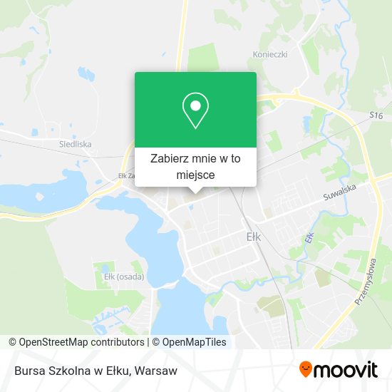 Mapa Bursa Szkolna w Ełku