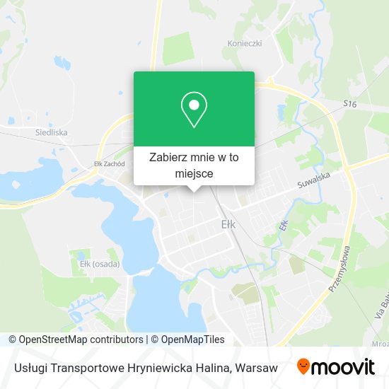 Mapa Usługi Transportowe Hryniewicka Halina