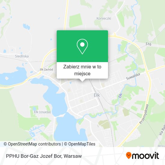 Mapa PPHU Bor-Gaz Jozef Bor