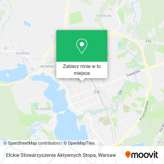 Mapa Ełckie Stowarzyszenie Aktywnych Stopa