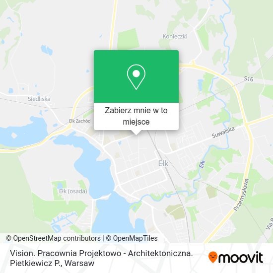 Mapa Vision. Pracownia Projektowo - Architektoniczna. Pietkiewicz P.