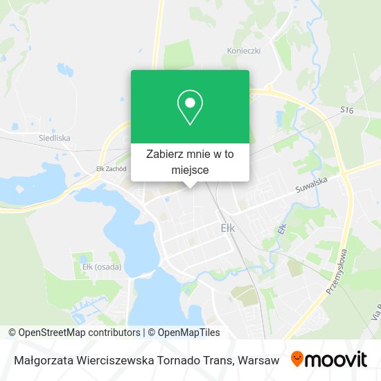 Mapa Małgorzata Wierciszewska Tornado Trans