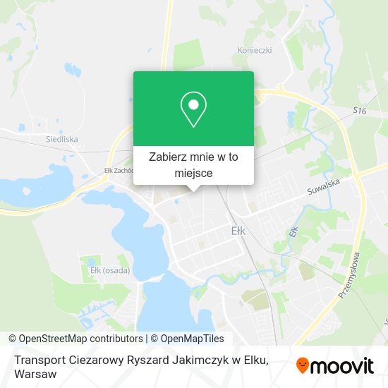 Mapa Transport Ciezarowy Ryszard Jakimczyk w Elku