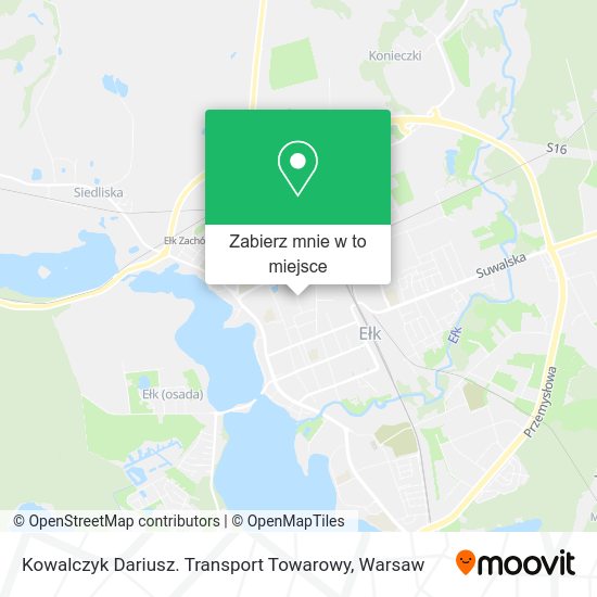 Mapa Kowalczyk Dariusz. Transport Towarowy