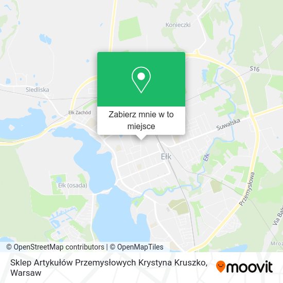 Mapa Sklep Artykułów Przemysłowych Krystyna Kruszko