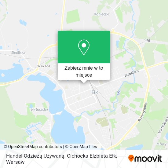 Mapa Handel Odzieżą Używaną. Cichocka Elżbieta Ełk