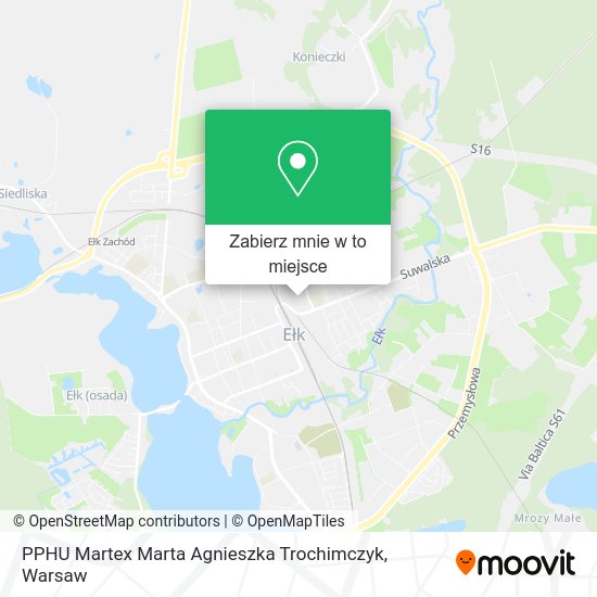 Mapa PPHU Martex Marta Agnieszka Trochimczyk