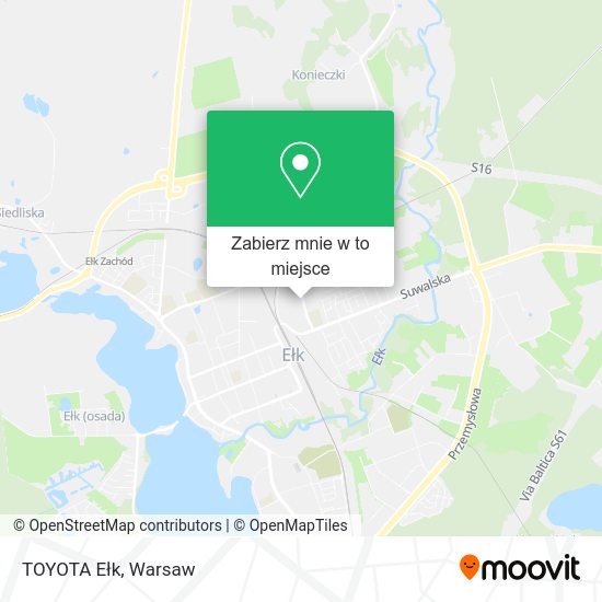 Mapa TOYOTA Ełk