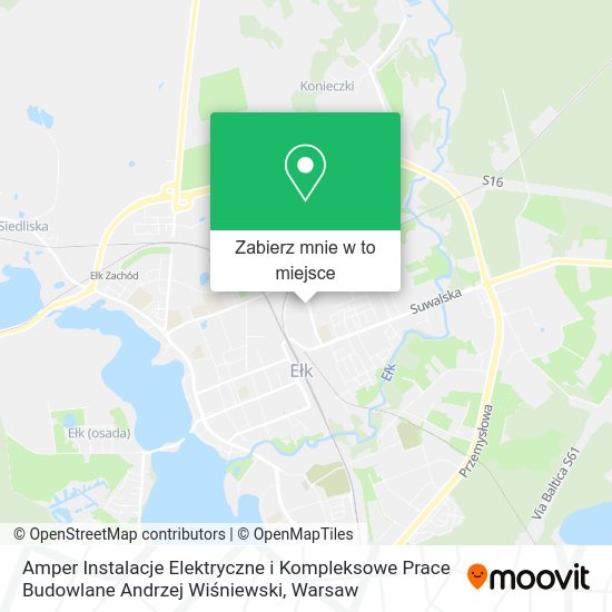 Mapa Amper Instalacje Elektryczne i Kompleksowe Prace Budowlane Andrzej Wiśniewski