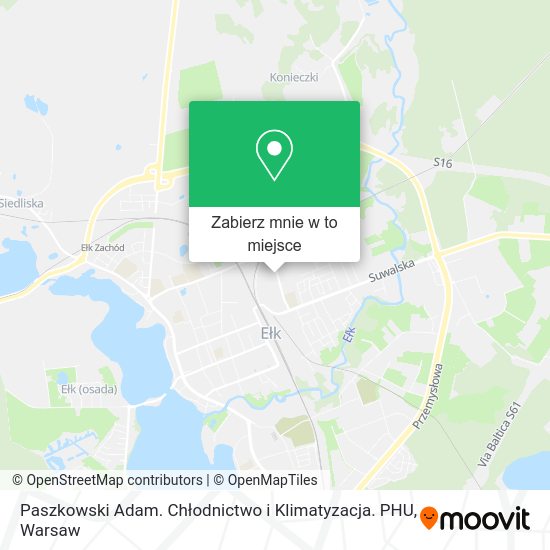 Mapa Paszkowski Adam. Chłodnictwo i Klimatyzacja. PHU