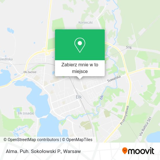 Mapa Alma. Puh. Sokołowski P.