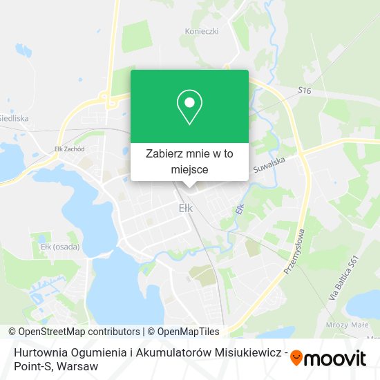 Mapa Hurtownia Ogumienia i Akumulatorów Misiukiewicz - Point-S