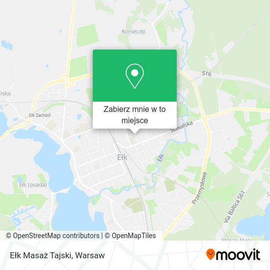 Mapa Ełk Masaż Tajski