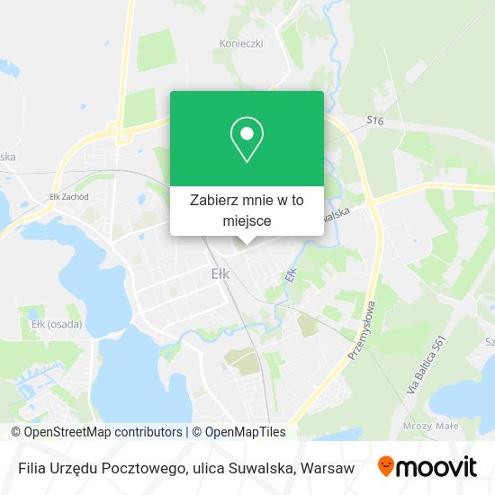 Mapa Filia Urzędu Pocztowego, ulica Suwalska