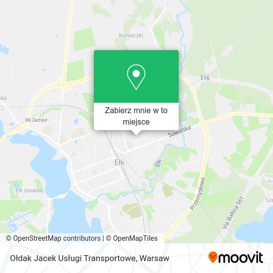 Mapa Ołdak Jacek Usługi Transportowe