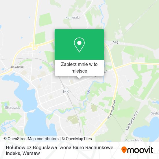 Mapa Hołubowicz Bogusława Iwona Biuro Rachunkowe Indeks