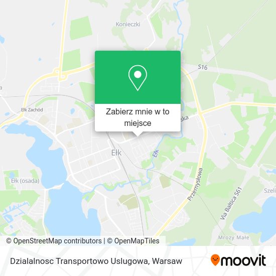 Mapa Dzialalnosc Transportowo Uslugowa