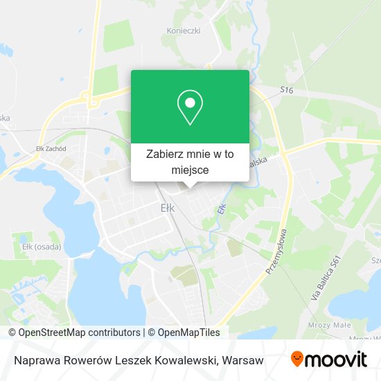 Mapa Naprawa Rowerów Leszek Kowalewski