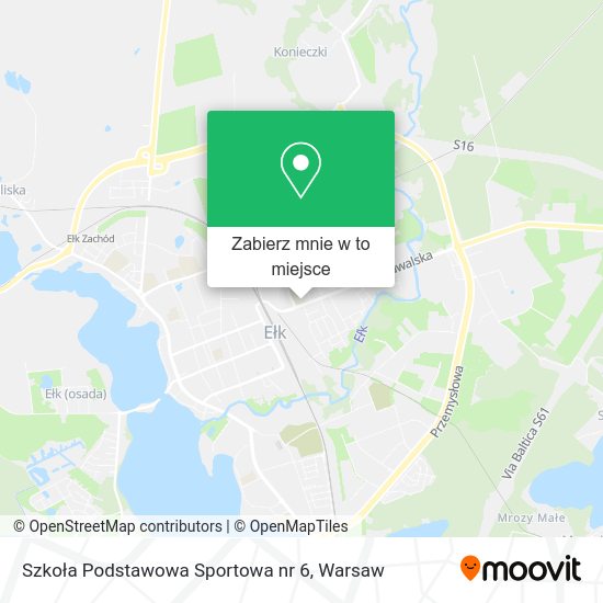 Mapa Szkoła Podstawowa Sportowa nr 6