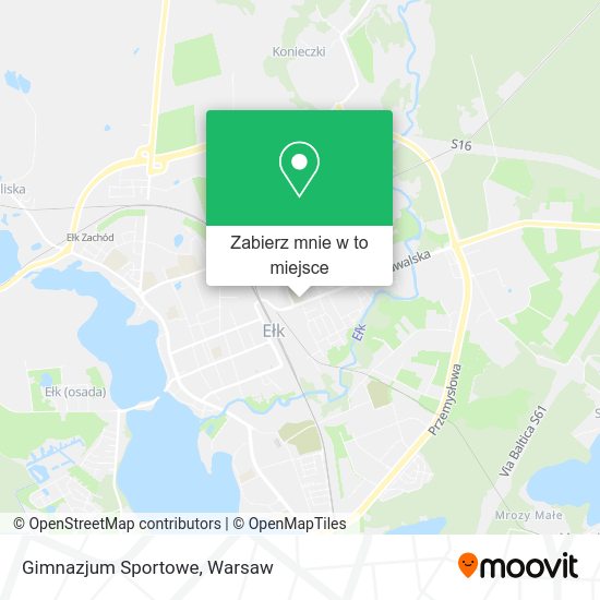 Mapa Gimnazjum Sportowe