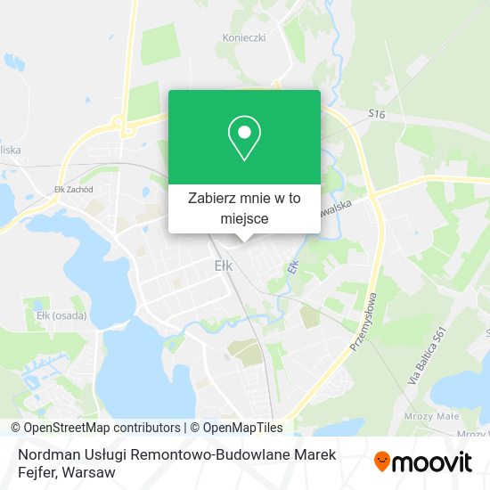 Mapa Nordman Usługi Remontowo-Budowlane Marek Fejfer