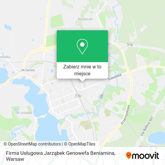 Mapa Firma Usługowa Jarząbek Genowefa Beniamina