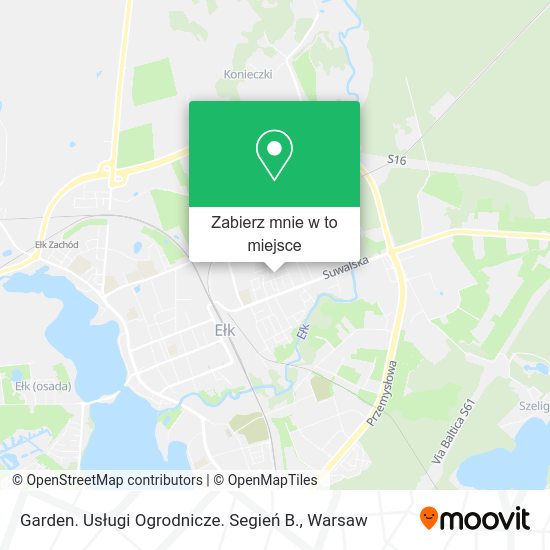 Mapa Garden. Usługi Ogrodnicze. Segień B.