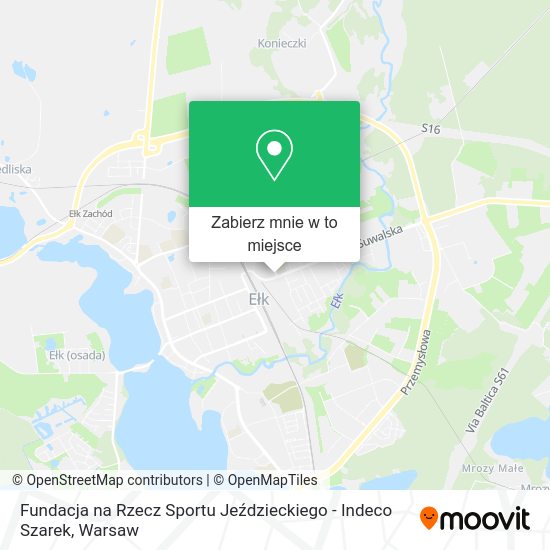 Mapa Fundacja na Rzecz Sportu Jeździeckiego - Indeco Szarek