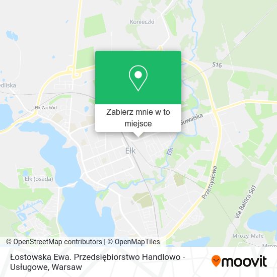 Mapa Łostowska Ewa. Przedsiębiorstwo Handlowo - Usługowe