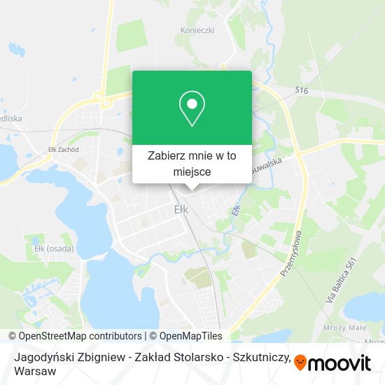 Mapa Jagodyński Zbigniew - Zakład Stolarsko - Szkutniczy