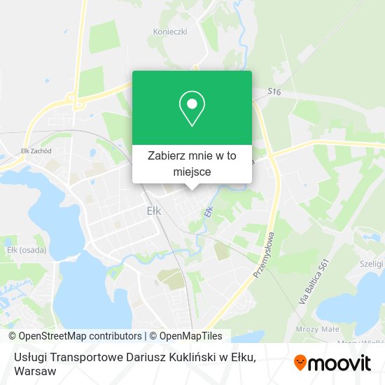 Mapa Usługi Transportowe Dariusz Kukliński w Ełku