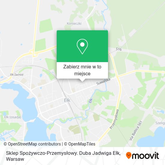 Mapa Sklep Spożywczo-Przemysłowy. Duba Jadwiga Ełk