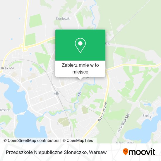 Mapa Przedszkole Niepubliczne Słoneczko