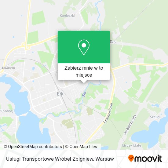 Mapa Usługi Transportowe Wróbel Zbigniew