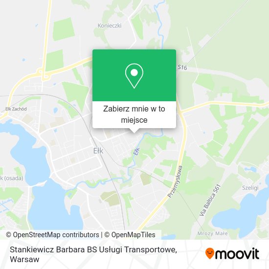 Mapa Stankiewicz Barbara BS Usługi Transportowe