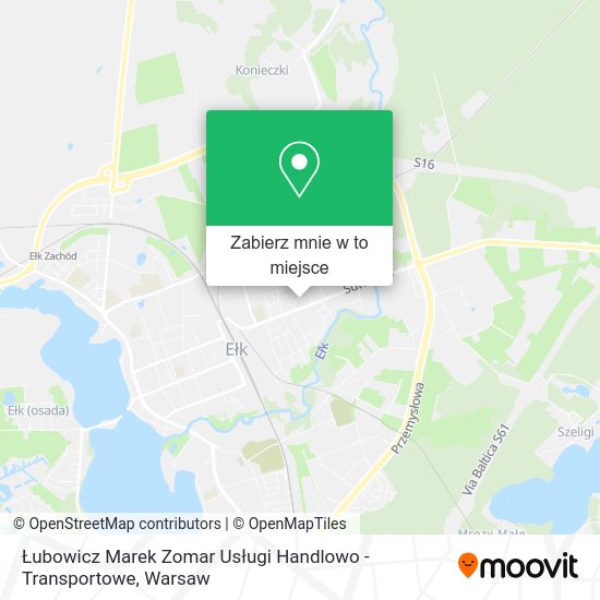 Mapa Łubowicz Marek Zomar Usługi Handlowo - Transportowe