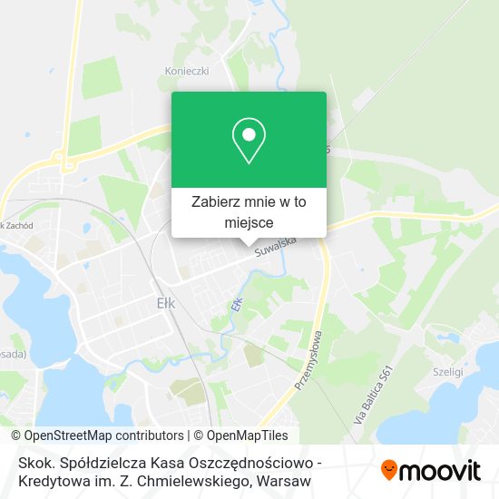 Mapa Skok. Spółdzielcza Kasa Oszczędnościowo - Kredytowa im. Z. Chmielewskiego