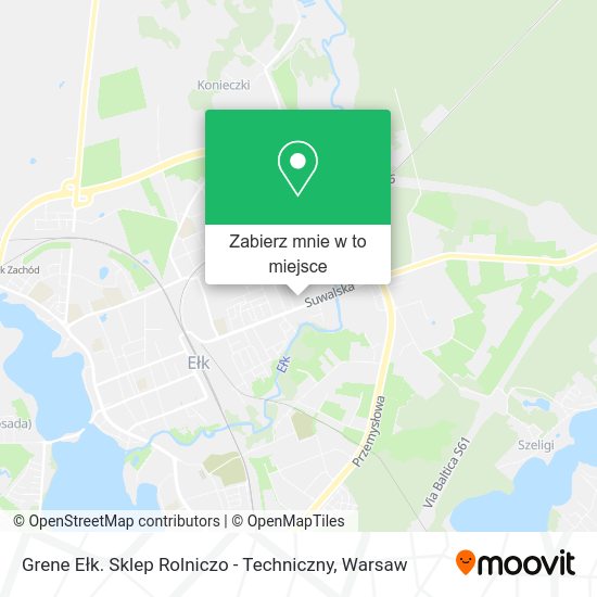 Mapa Grene Ełk. Sklep Rolniczo - Techniczny