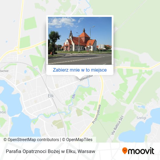 Mapa Parafia Opatrznoci Bożej w Ełku