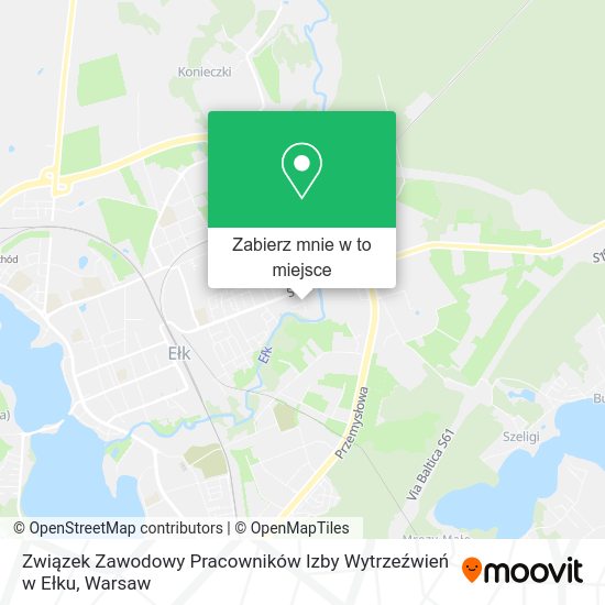 Mapa Związek Zawodowy Pracowników Izby Wytrzeźwień w Ełku