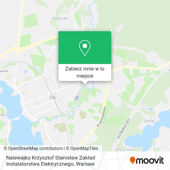 Mapa Nalewajko Krzysztof Stanisław Zakład Instalatorstwa Elektrycznego