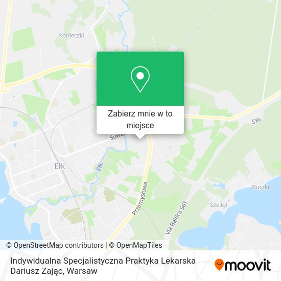 Mapa Indywidualna Specjalistyczna Praktyka Lekarska Dariusz Zając