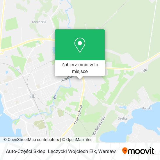 Mapa Auto-Części Sklep. Łęczycki Wojciech Ełk