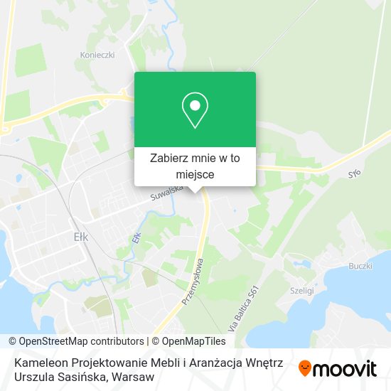 Mapa Kameleon Projektowanie Mebli i Aranżacja Wnętrz Urszula Sasińska