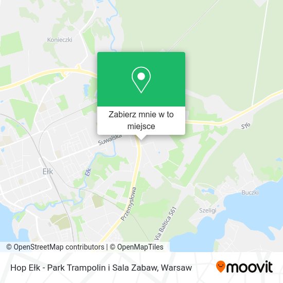 Mapa Hop Ełk - Park Trampolin i Sala Zabaw