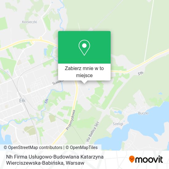 Mapa Nh Firma Usługowo-Budowlana Katarzyna Wierciszewska-Babińska