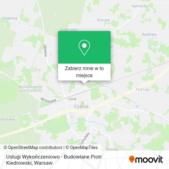 Mapa Usługi Wykończeniowo - Budowlane Piotr Kiedrowski