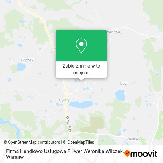 Mapa Firma Handlowo Usługowa Filiwer Weronika Wilczek