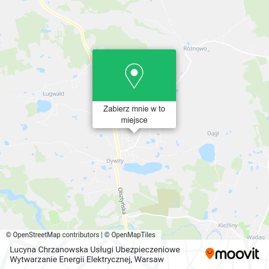 Mapa Lucyna Chrzanowska Usługi Ubezpieczeniowe Wytwarzanie Energii Elektrycznej